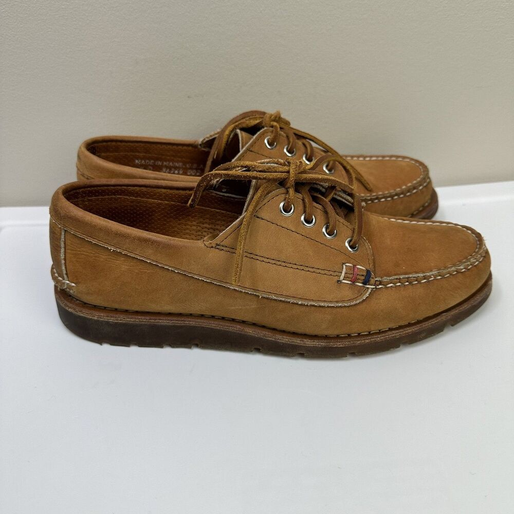 Sperry Top-Sider Gold Cup Loafers Men's 9D Tan Leather Boat Shoes Handmade Maine